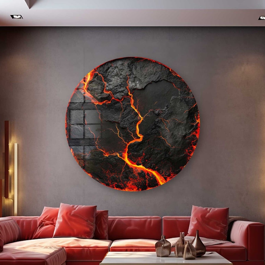 Lava glass wall art