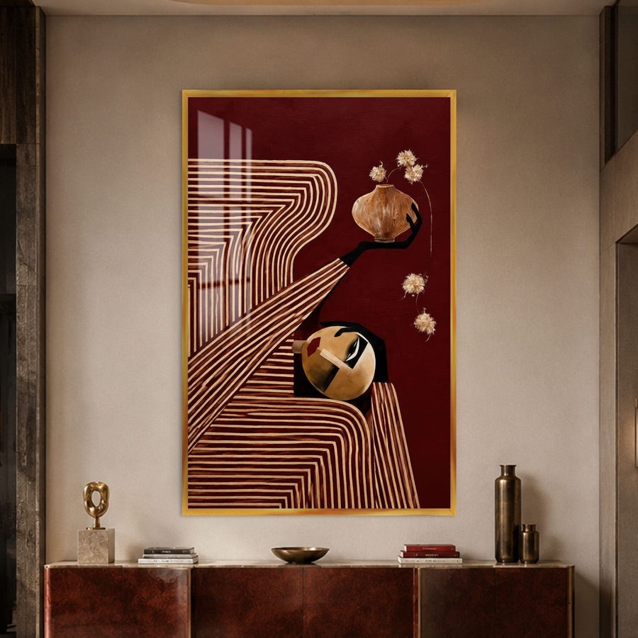 Luxury glass wall art