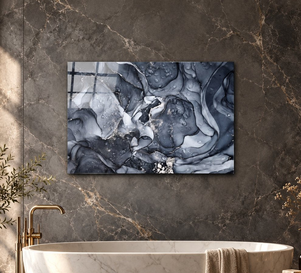 Marble glass wall art