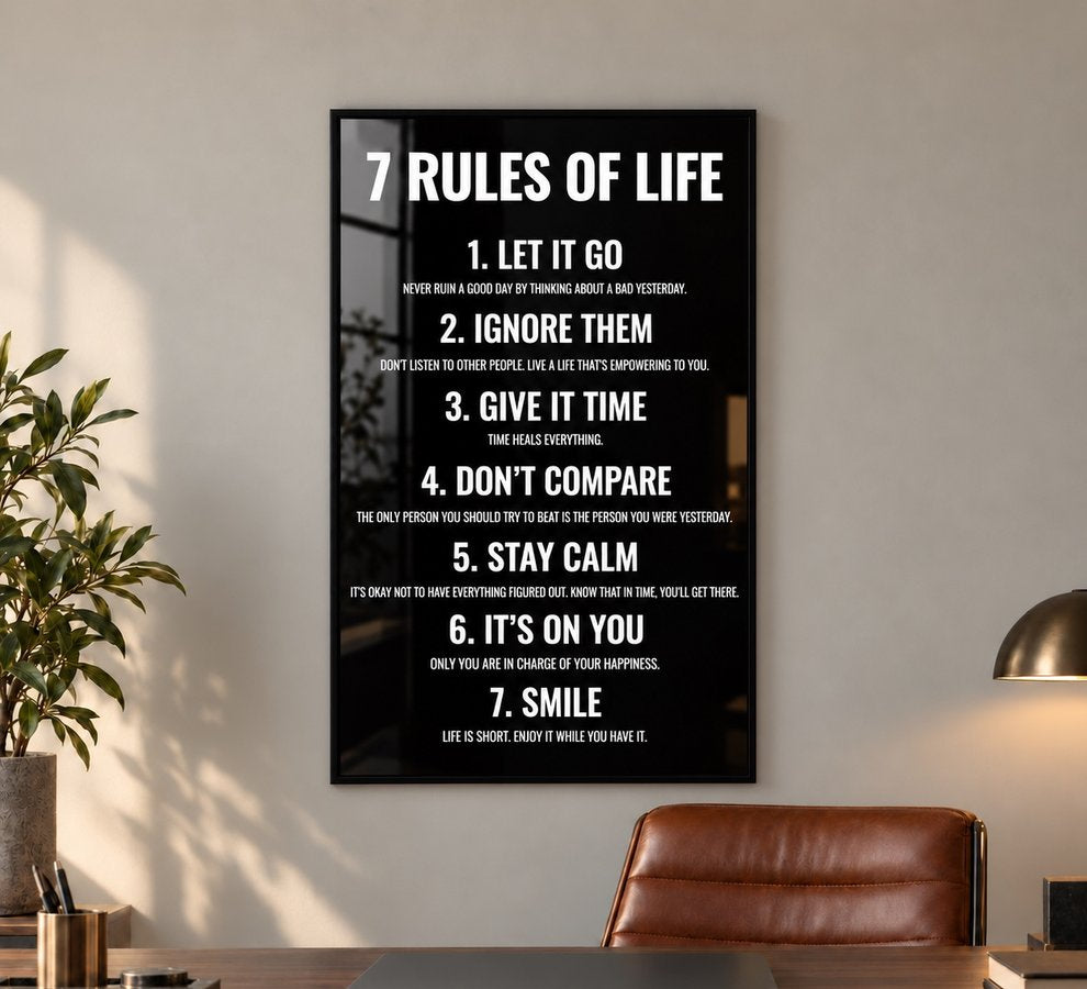 Quotes motivation glass wall art