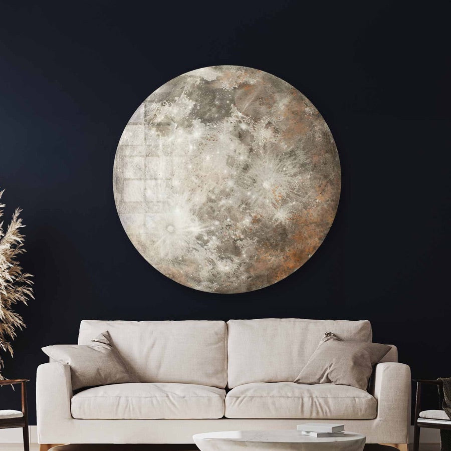 Space glass wall art