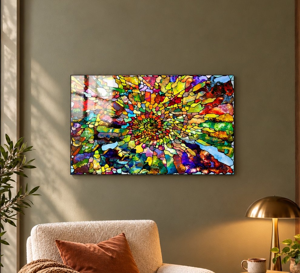 Stained glass wall art