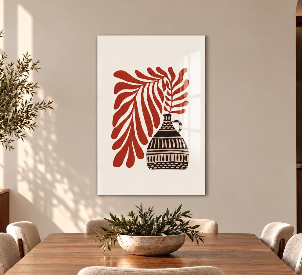 Still life glass wall art