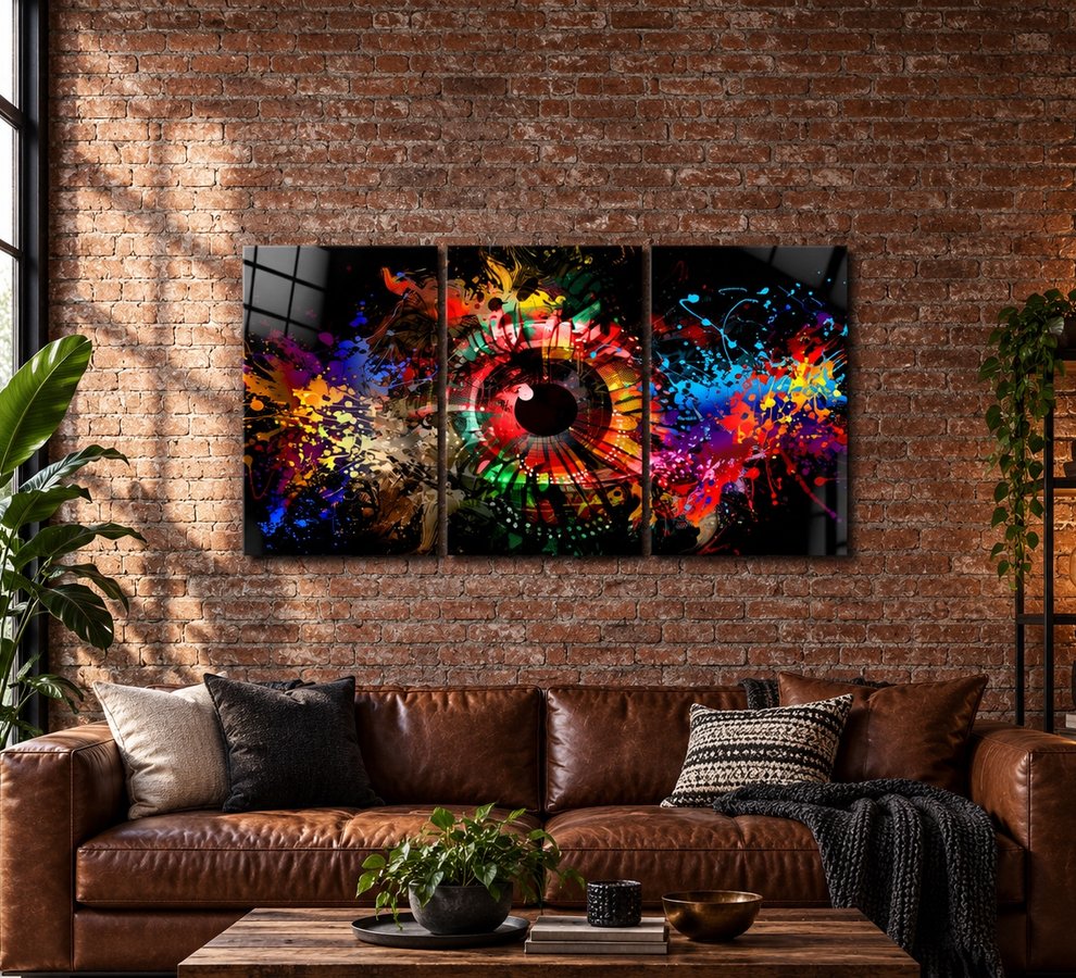 Street art glass wall art
