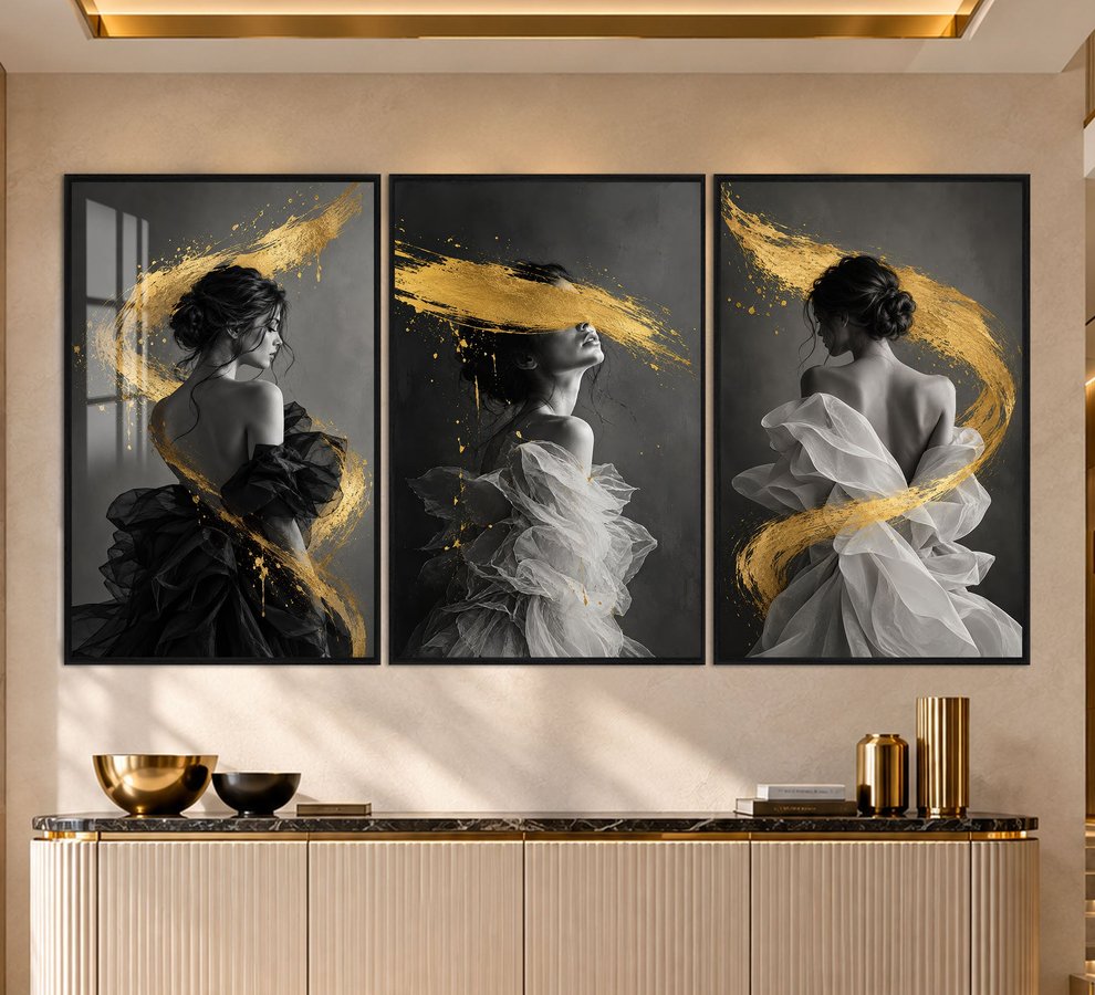 Trinity glass wall art