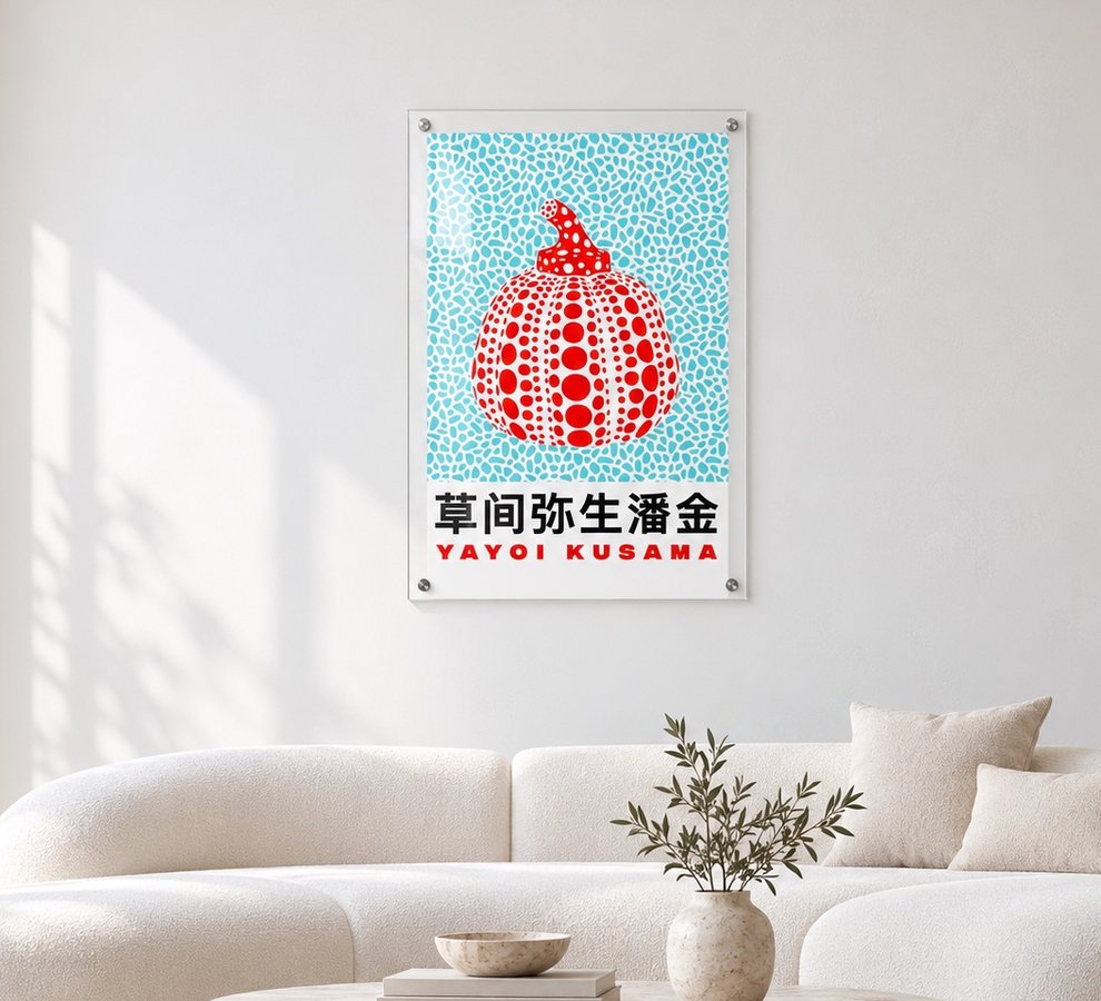 Yayoi kusama glass wall art