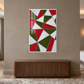 Crimson Mosaic with white frame