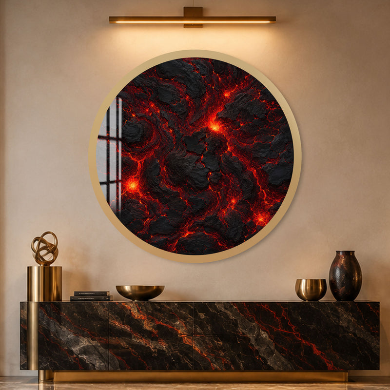 Molten Lava Flow with gold frame