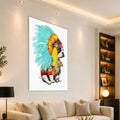Artronauts Glass Print Little Tribal Chief Glass Wall Art