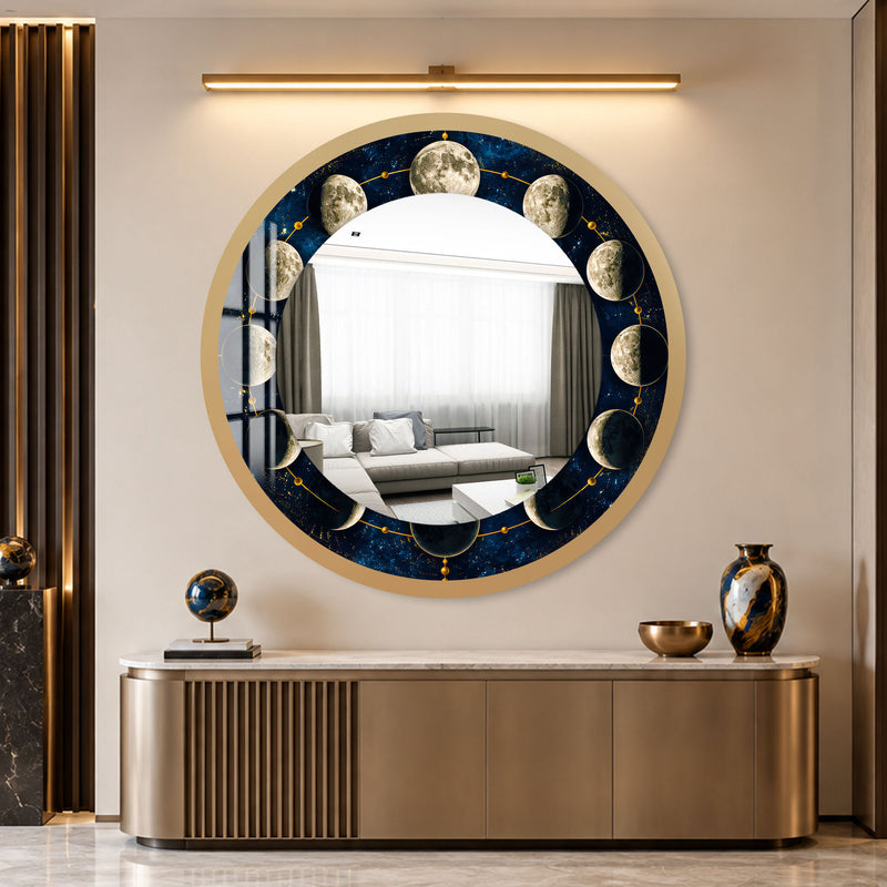 Lunar Phase Orbit with gold frame