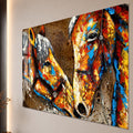 Artronauts Glass Print Painted Horses in Harness Glass Wall Art
