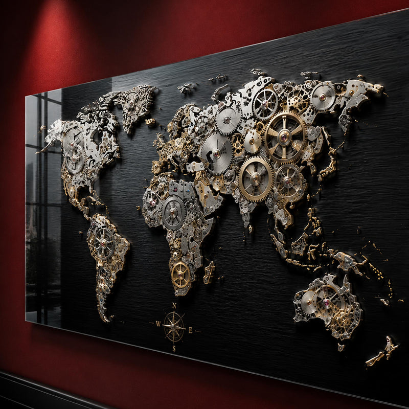 Clockwork World Map lifestyle view