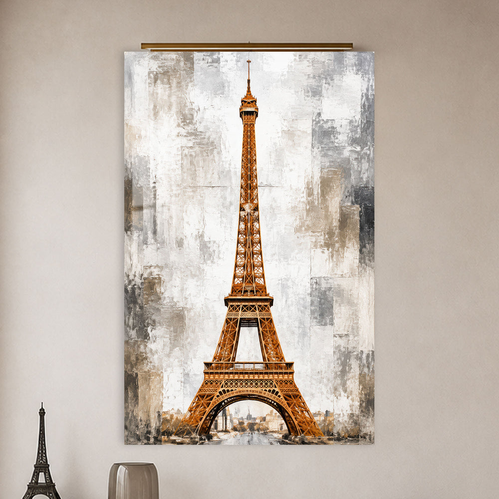 Golden Eiffel Tower in a modern room