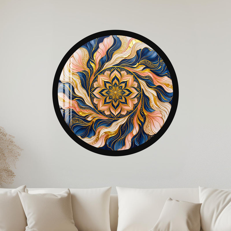Royal Petal Swirl with gold frame