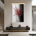 Crimson Rain Blossom with white frame