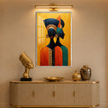 Golden African Sisters with silver frame
