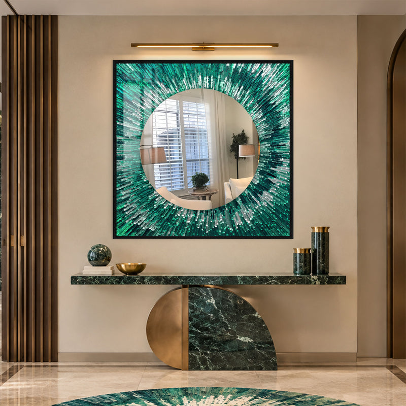 Emerald Radiance with gold frame