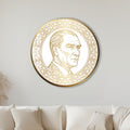 Golden Portrait Medallion with gold frame