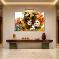 Venetian Carnival Masks with silver frame