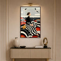 Seaside Serenity with walnut frame