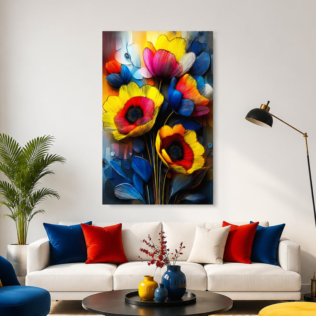 Vibrant Poppy Bouquet lifestyle view