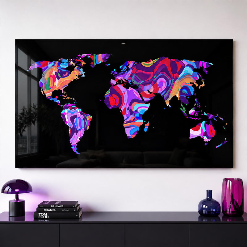 Chromatic World Map lifestyle view