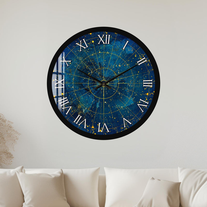 Celestial Roman Numerals with black frame