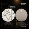 Sacred Geometry Star Line Art — tempered glass, ultra HD print, ready to hang