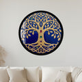 Sapphire Tree Of Life with gold frame