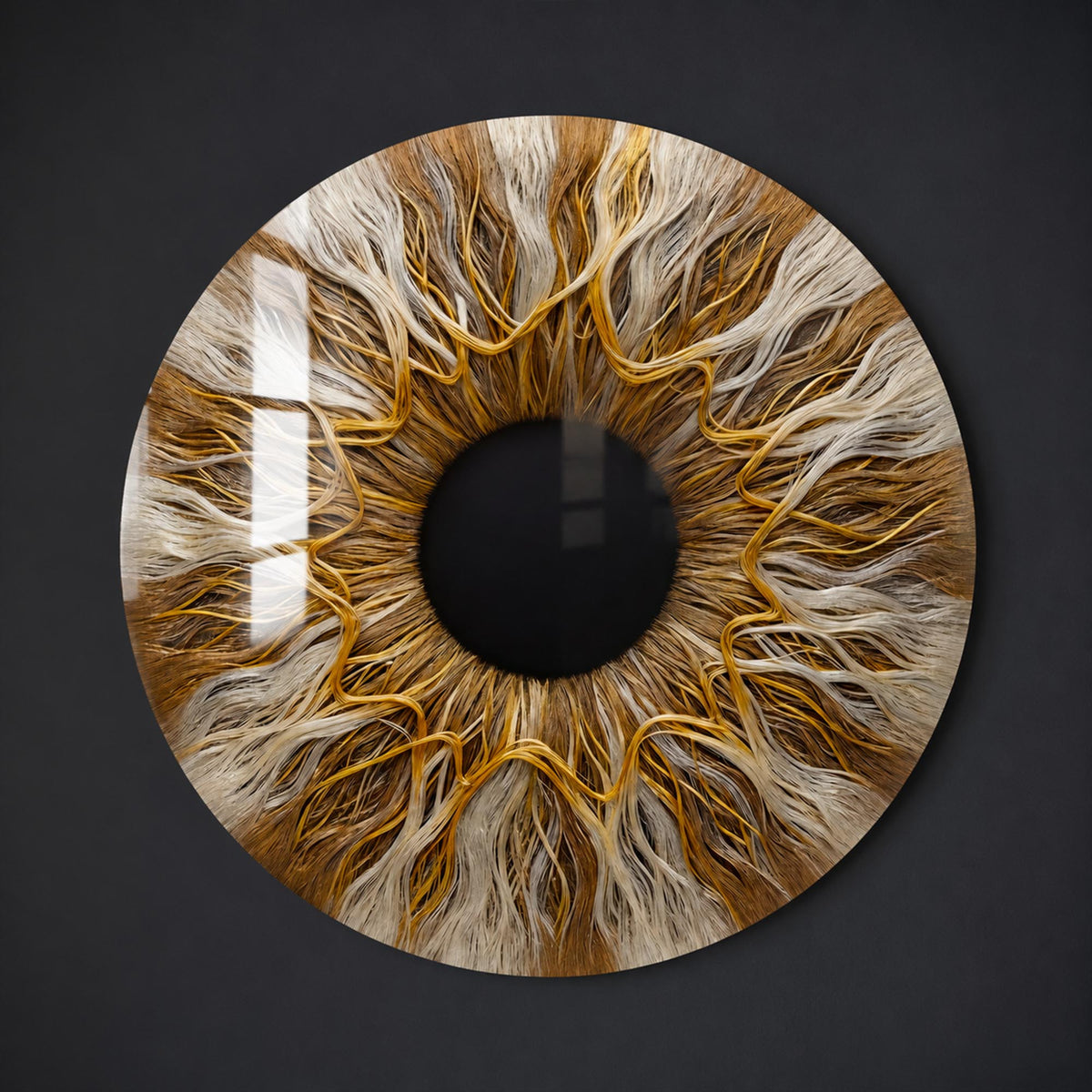 Golden Iris II in a modern room