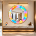 Prismatic Rainbow Halo with gold frame
