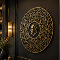 Gold Silhouette Portrait Medallion lifestyle view