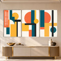 Geometric Rhythm with silver frame