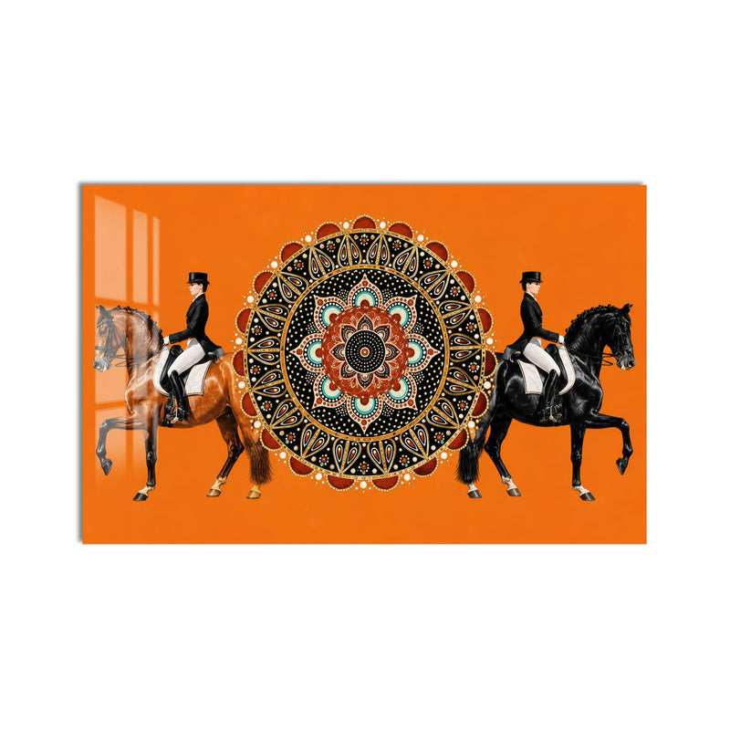 Mandala Equestrian Pair product shot on white background