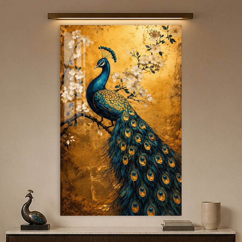 Golden Peacock Garden in a modern room