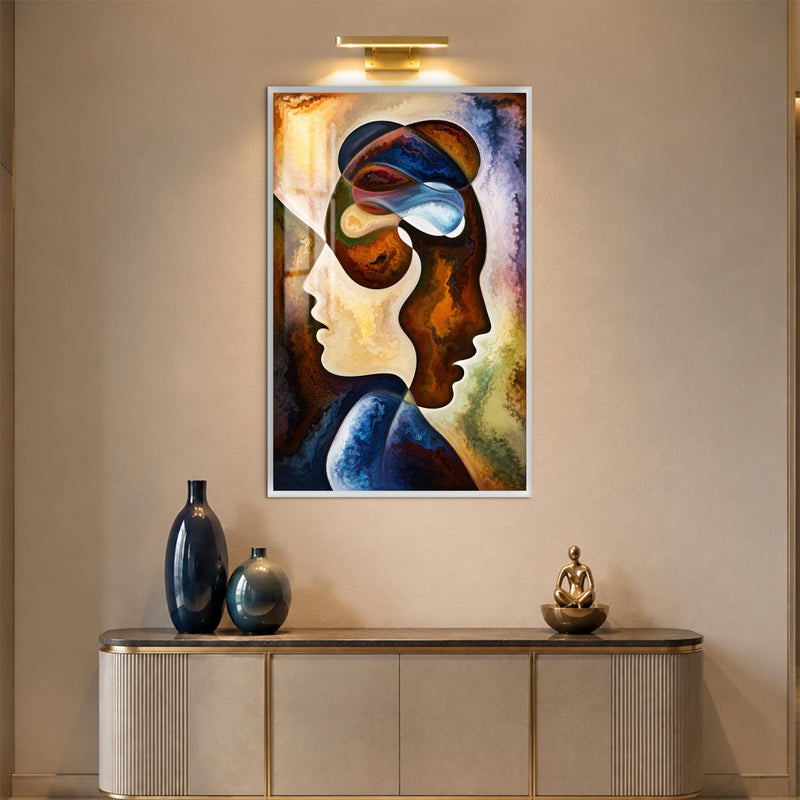 Entwined Minds with white frame