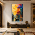 Artronauts Glass Print 12x18 cm | 4.7"x7.1" / White Golden Canal City Glass Wall Art