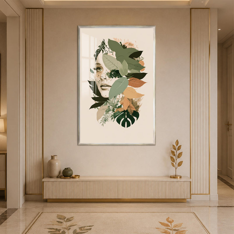 Wild Foliage Muse with silver frame