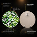 Verdant Leaf Canopy — tempered glass, ultra HD print, ready to hang
