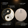 Marble Yin Yang — tempered glass, ultra HD print, ready to hang