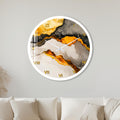 Golden Marble Flow with white frame