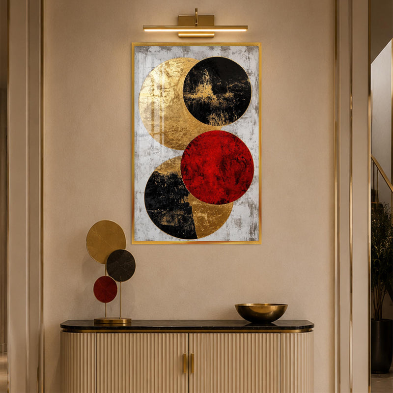 Gilded Circle Balance with gold frame