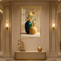 Artronauts Glass Print 12x18 cm | 4.7"x7.1" / Gold Golden Fruit Still Life Glass Wall Art