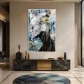 Artronauts Glass Print 12x18 cm | 4.7"x7.1" / White Floral Profile Glass Wall Art