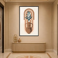 Terracotta Botanical Vessel with black frame