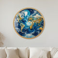 Gilded Ocean World with gold frame