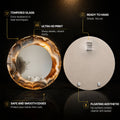 Amber Agate Glow — tempered glass, ultra HD print, ready to hang