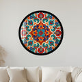 Ornate Floral Medallion with black frame