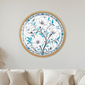 Turquoise Floral Elegance with gold frame