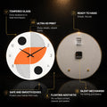 Orange Orbit Shapes — tempered glass, ultra HD print, ready to hang